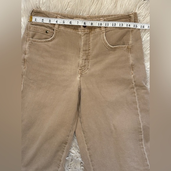 Anthropologie Pilcro The Adi Tan Pants with Raw Edge Hem Size 28 - Picture 8 of 12
